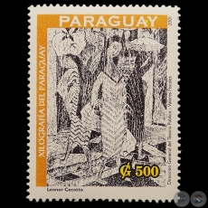 GRABADO DE LEONOR CECOTTO - SELLO POSTAL PARAGUAYO AÑO 2001